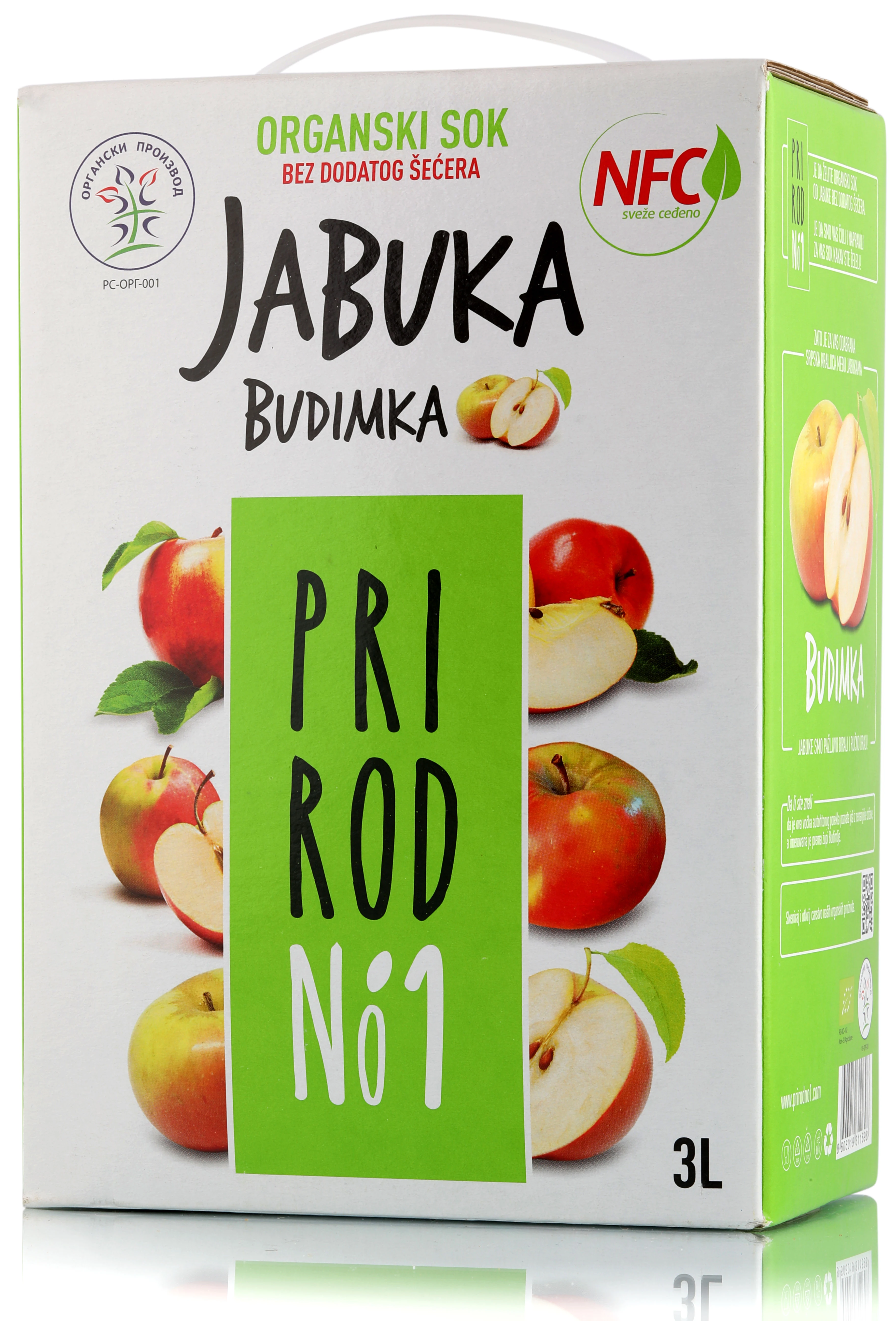 Sok od jabuke budimke (organski proizvod) 3 l Nisha